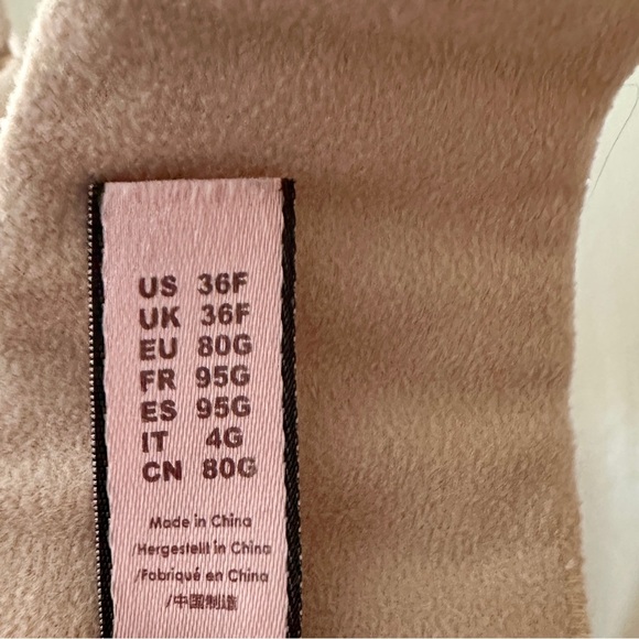 Lace Nursing Bra | Nude Floral Clip-Down Maternity Bra Size 36F - Picture 7 of 7